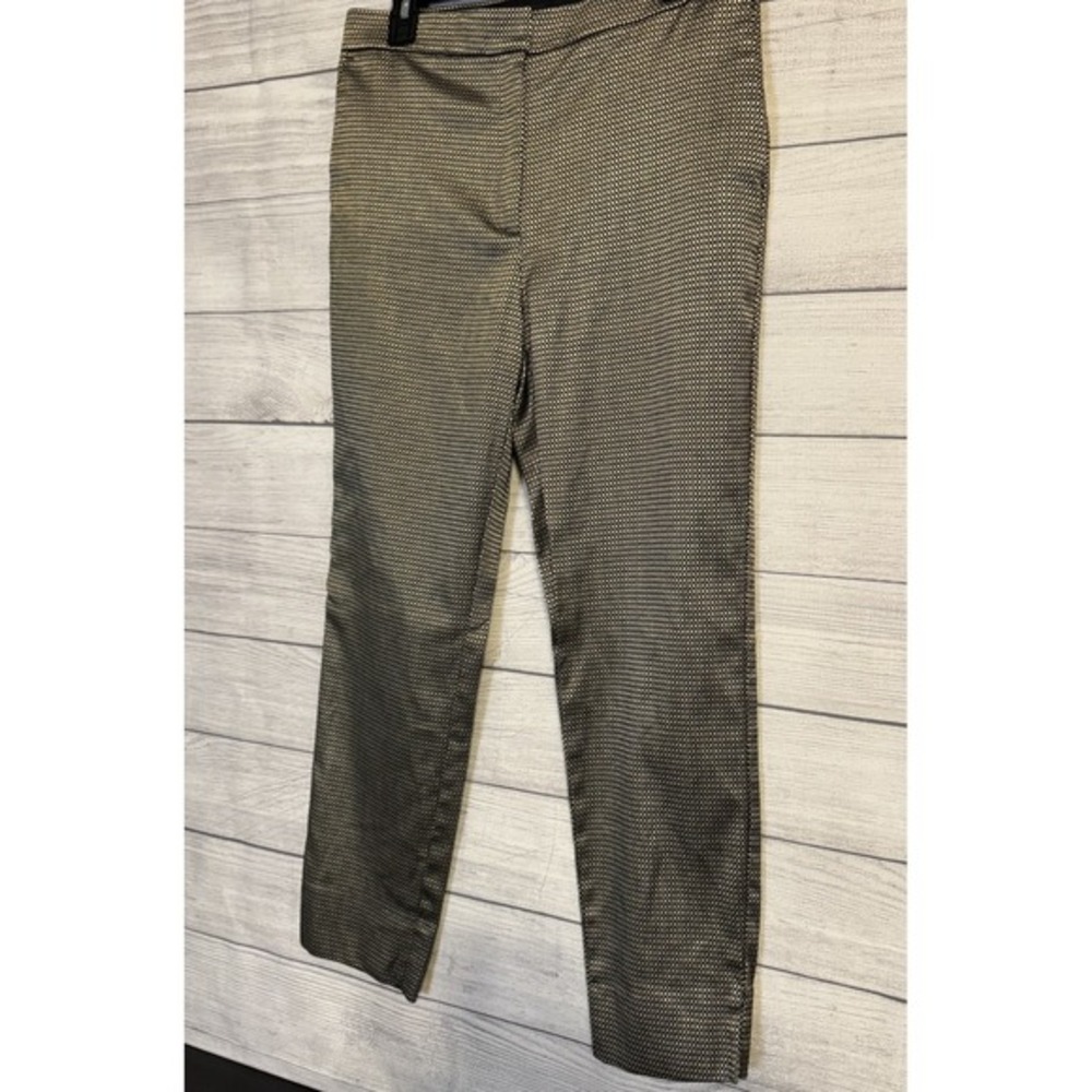 Women's Ann Taylor Gold & Black Textured‎ Pants – Size 8 - Picture 7 of 9